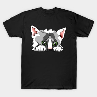 Cute Cat Lurking Funny Kitten T-Shirt